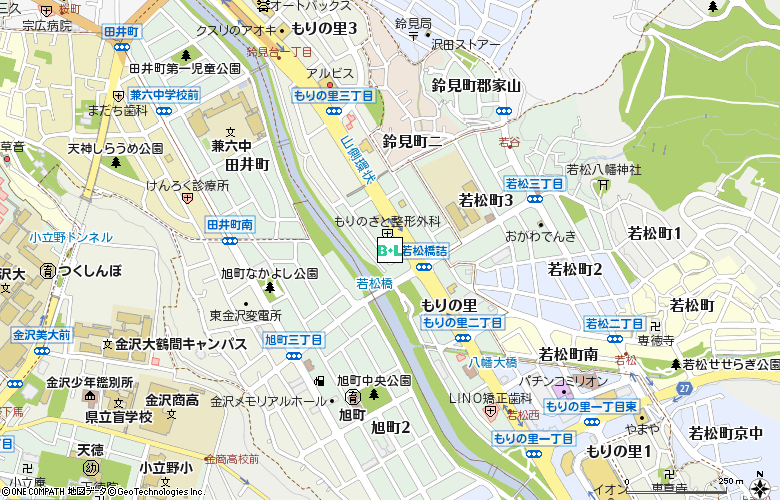 眼鏡市場　金沢もりの里(00414)付近の地図